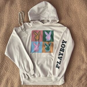 Playboy Bunny Beige Hoodie size Large